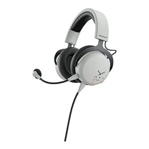 beyerdynamic MMX 100 Analog Gaming Headset (Gray) Bundle with Hard Shell Headphone Case (Medium) (2 Items)