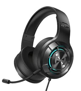 hecate by edifier g30 ii wired gaming headset, 7.1 virtual surround sound gaming headphones with detachable noise cancelling microphone for pc/mac/ps4/ps5, rgb lighting