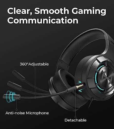 HECATE by Edifier G30 II Wired Gaming Headset, 7.1 Virtual Surround Sound Gaming Headphones with Detachable Noise Cancelling Microphone for PC/MAC/PS4/PS5, RGB Lighting