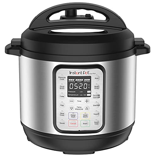 Instant Pot Duo Plus 9-in-1 Electric Pressure Cooker, Slow Cooker, Rice Cooker, Steamer, Sauté, Yogurt Maker, Warmer & Sterilizer, Includes Free App with over 1900 Recipes, Stainless Steel, 6 Quart