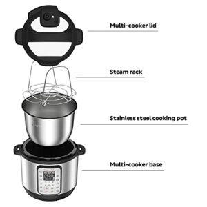 Instant Pot Duo Plus 9-in-1 Electric Pressure Cooker, Slow Cooker, Rice Cooker, Steamer, Sauté, Yogurt Maker, Warmer & Sterilizer, Includes Free App with over 1900 Recipes, Stainless Steel, 6 Quart