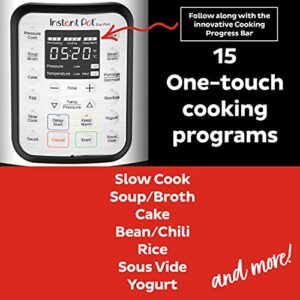 Instant Pot Duo Plus 9-in-1 Electric Pressure Cooker, Slow Cooker, Rice Cooker, Steamer, Sauté, Yogurt Maker, Warmer & Sterilizer, Includes Free App with over 1900 Recipes, Stainless Steel, 6 Quart