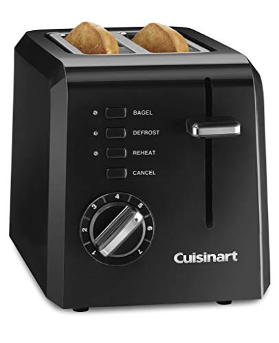 Cuisinart CPT-122BK 2-Slice Compact Plastic Toaster, Black