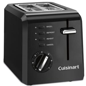 Cuisinart CPT-122BK 2-Slice Compact Plastic Toaster, Black