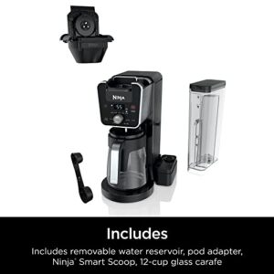 Ninja CFP201 DualBrew System 12-Cup Coffee Maker, Single-Serve for Grounds & K-Cup Pod Compatible, 3 Brew Styles, 60-oz. Water Reservoir & Carafe, Black