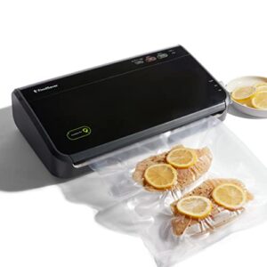foodsaver vacuum sealer machine with automatic bag detection, sealer bags and roll, and handheld vacuum sealer for airtight food storage and sous vide, black