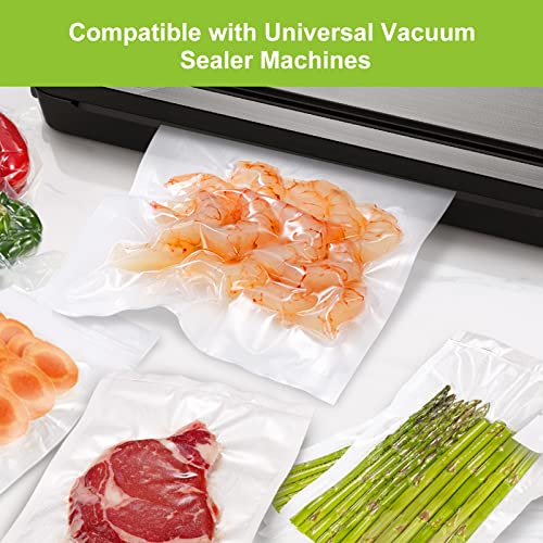 Bonsenkitchen Vacuum Food Sealer Rolls Bags, 2 Packs 11 in x 20 ft Storage Bags, BPA Free, Durable Commercial Customized Size Food Bags for Food Storage and Sous Vide Cooking