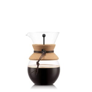 Bodum Pour Over Coffee Maker with Permanent Filter, New Cork, 34 OZ