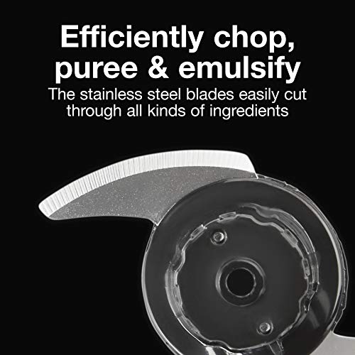 Proctor Silex Durable Electric Vegetable Chopper & Mini Food Processor for Chopping, Puree & Emulsify, 1.5 Cup, Black