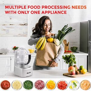 Mueller Ultra Prep Food Processor Chopper for Dicing, Grinding, Whipping and Pureeing – Mini Food Chopper Electric for Vegetables, Meat, Grains, Nuts and Whisk for Eggs and Cream