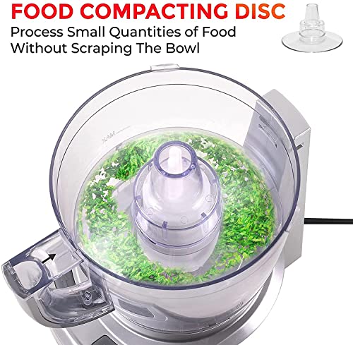 Mueller Ultra Prep Food Processor Chopper for Dicing, Grinding, Whipping and Pureeing – Mini Food Chopper Electric for Vegetables, Meat, Grains, Nuts and Whisk for Eggs and Cream