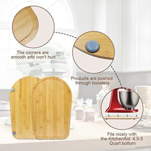 Bamboo Mixer Mat Slider Compatible with Tilt Head Kitchen aid 4.5-5 Qt Stand Mixer - Kitchen Countertop Storage Mover Sliding Caddy for Kitchen aid 4.5-5 Qt, Mixer Appliance Moving Tray