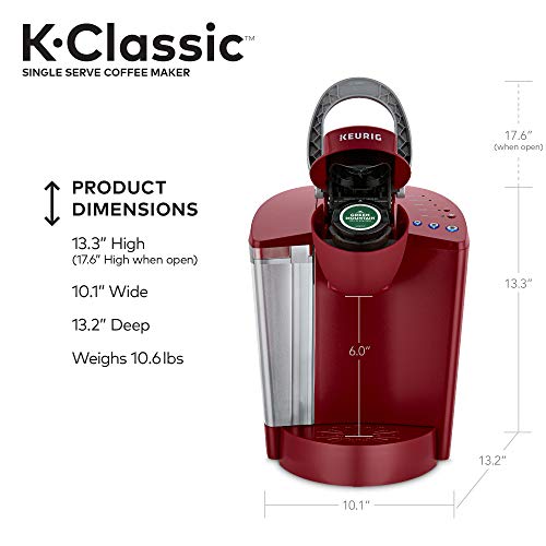 Keurig K-Classic Single Serve K-Cup Pod Coffee Maker, Rhubarb