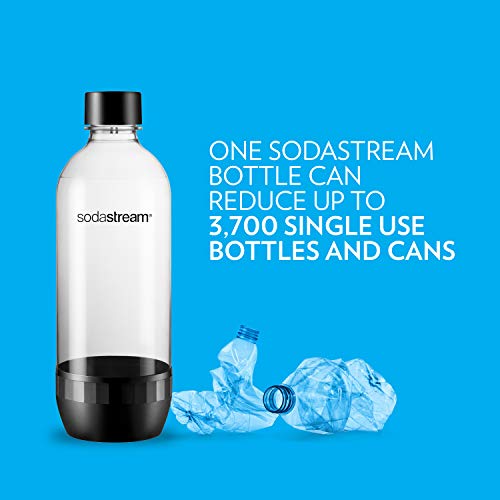 SodaStream CLASSIC DWS Carbonating Bottle BLACK (twinpack), 1L Pack Of 2