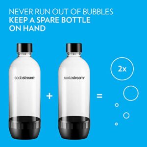 SodaStream CLASSIC DWS Carbonating Bottle BLACK (twinpack), 1L Pack Of 2