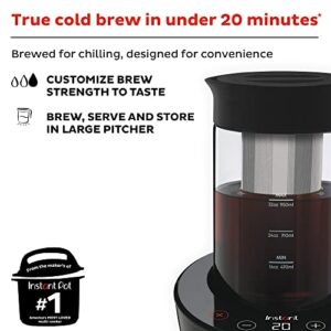 Instant Cold Brew Electric Coffee Maker, From the Makers of Instant Pot, Quickly Cold Brew Coffee, Customize Your Brew Strength, Easy-to-Use, Dishwasher Safe Glass Pitcher, Brew Up to 32 Ounces