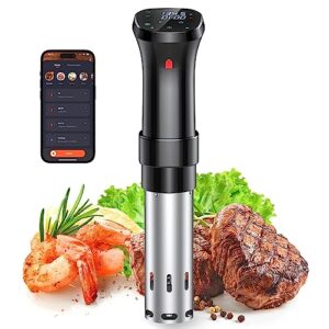 sous vide machines,joule sous vide cooker 1100w, wifi connect app control with recipe ultra-quiet fast-heating immersion circulator temperature and time digital display