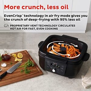 Instant 6-in-1 Indoor Grill and Air Fryer with Bake, Roast Reheat & Dehydrate, From the Makers of Instant Pot, with Odor-Reducing Filter, Clear Cooking Window, and Removable Lid for Easy Cleaning