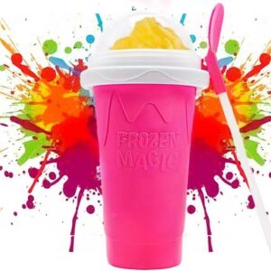 Slushy Cup Slushie Cup Slushy Maker Cup Frozen Magic Slushy Maker Squeeze Cup Tiktok Slushie Cups,Slush Maker Cup Homemade DIY Slushie Maker Cup Quick Slushee Cup Cool Cup Milk Shake,Smoothies (pink)