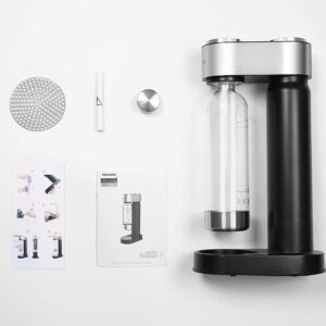 PHILIPS Stainless Sparkling Water Maker Soda Maker Machine for Home Carbonating with BPA free PET 1L Carbonating Bottle, Compatible with Any Screw-in 60L CO2 Exchange Carbonator(NOT Included), Black