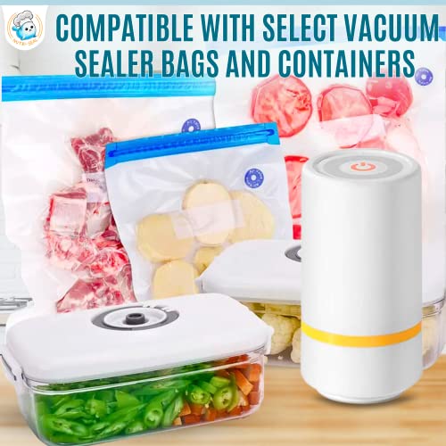 Nutri-Seal™ Electric Mason Jar Vacuum Sealer Kit - Easy to Use - Fits Wide & Regular Mouth Mason Jars - Compatible with All FoodSaver Models - Electric Handheld Vacuum Sealer For Jars & Vacuum Seal Containers - Includes Electric Vacuum Pump w/Compatibilit