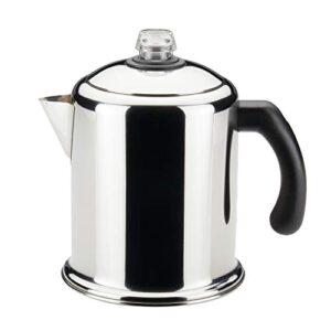 farberware 50124 classic yosemite stainless steel coffee percolator - 8 cup, silver