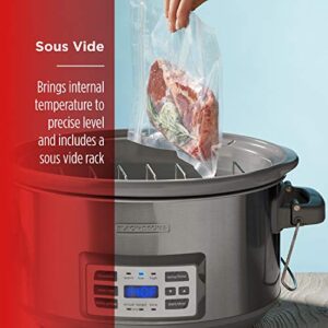 BLACK+DECKER SCD7007SSD Digital Slow Cooker with Temperature Probe + Precision Sous-Vide, 7-Quart Capacity, Stainless Steel