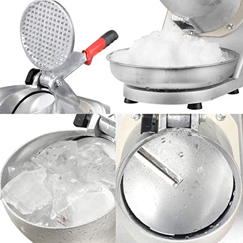 ZENY Electric Ice Crushers 300W 2000r/min w/Stainless Steel Blade Shaved Ice Snow Cone Maker Kitchen Machine (Silver)