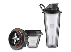 vitamix blending cup and bowl starter kit for vitamix ascent and venturist machines, clear, 20 oz. cup and 8 oz. bowl