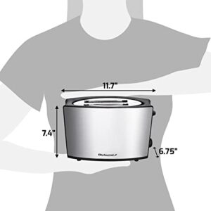 Elite Gourmet ECT2428 Extra Wide 1.25” Slot 2-Slice Toaster, Cancel, Defrost and Bagel Functions, 6 Toast Settings, Slide-Out Crumb Tray, Stainless Steel