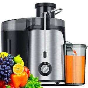 juicer machine 600w juicer with 3 inch wide mouth 2 speed setting, centrifugal juicer for fruit, vegetables juice extractor easy to clean