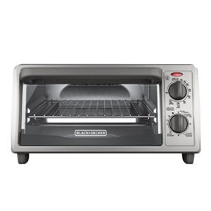 black+decker 4-slice countertop toaster oven, stainless steel silver to1322sbd