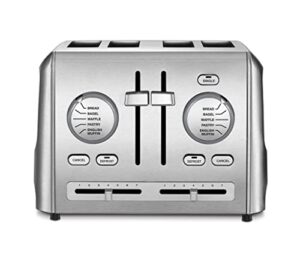 cuisinart cpt-640p1 4-slice custom select toaster, stainless steel