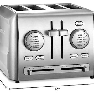 Cuisinart CPT-640P1 4-Slice Custom Select Toaster, Stainless Steel