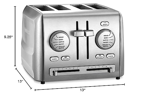 Cuisinart CPT-640P1 4-Slice Custom Select Toaster, Stainless Steel