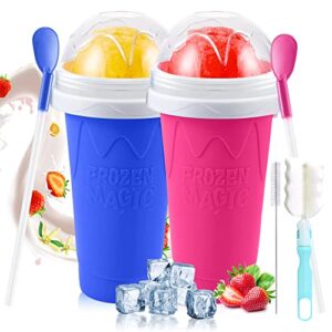 wiss kitchen slushy cup, quick frozen magic slushie cup, reusable slushy maker cup, food grade silicone slushie maker, modern double layer slushie maker cup