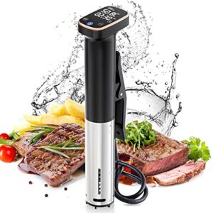 ooiior sous vide machine, sous vide cooker 1100w, fast-heating immersion circulator with accurate temperature and time control, low noise, ipx7 waterproof