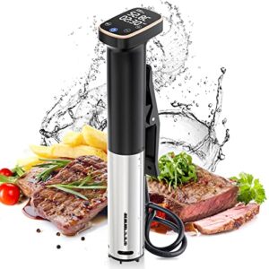 OOIIOR Sous Vide Machine, Sous Vide Cooker 1100W, Fast-Heating Immersion Circulator with Accurate Temperature and Time Control, Low Noise, IPX7 Waterproof