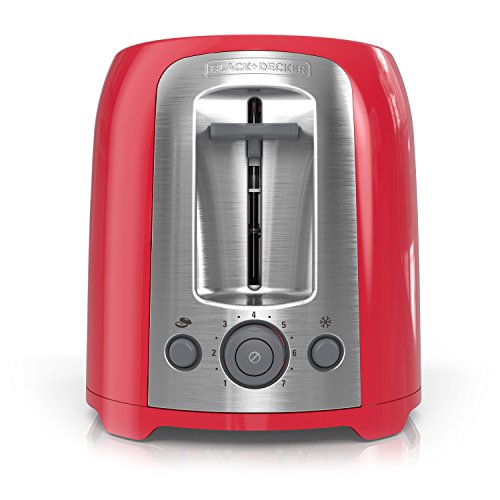 BLACK+DECKER 2-Slice Toaster, Red, TR1278RM