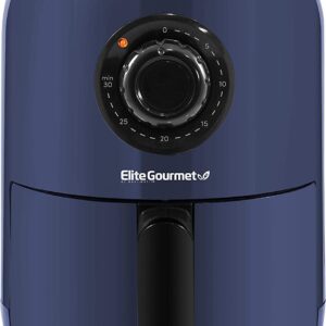 Elite Gourmet EAF1121BG Personal 1.1 Qt. Compact Space Saving Electric Hot Air Fryer Oil-Less Healthy Cooker, Timer & Temperature Controls, 1000W