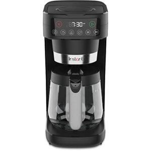 instant infusion brew plus 12 cup drip coffee maker, from the makers of instant pot, with adjustable brew strength, removable water reservoir, and warming plate with 3 temperature settings, black