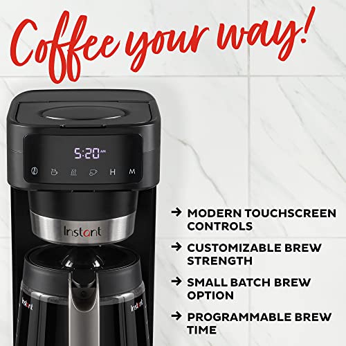 Instant Infusion Brew Plus 12 Cup Drip Coffee Maker, From The Makers of Instant Pot, with Adjustable Brew Strength, Removable Water Reservoir, and Warming Plate with 3 Temperature Settings, Black