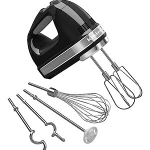 KitchenAid 9-Speed Digital Hand Mixer with Turbo Beater II Accessories and Pro Whisk - Onyx Black