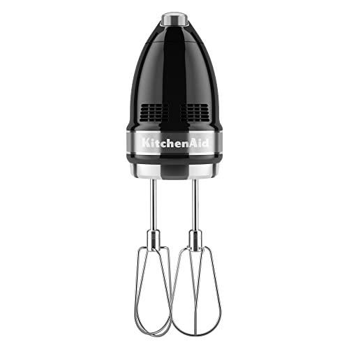 KitchenAid 9-Speed Digital Hand Mixer with Turbo Beater II Accessories and Pro Whisk - Onyx Black