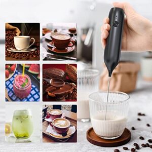 DEVENTORZ Milk Frother Handheld, Rechargeable Frother USB C Hand Frother Electric Frother Foam Maker Wand Whisk Drink Mixer for Coffee, Lattes, Cappuccino, Frappe, Matcha, Hot Chocolate