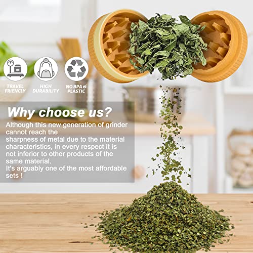 Herb Grinder, 2.2 Inch Stronger Grip Biscuits Shape Design - Single