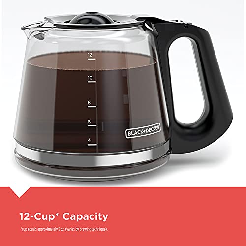 12-Cup* Programmable Coffeemaker, Black