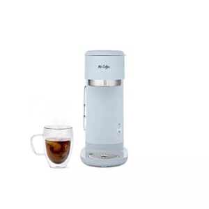 Mr. Coffee Iced Hot Single-Serve Coffee Maker with Reusable Tumbler and Nylon Filter - Light Gray