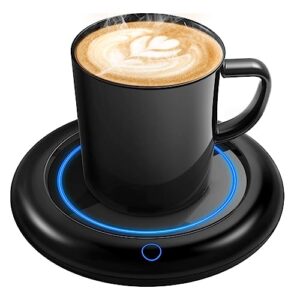 mug warmer candle warmer, coffee warmer for desk auto shut off with 3 temperature settings (149℉/131℉/113℉), coffee warmer plate for almost all cups, cup warmer for heating coffee, tea and milk
