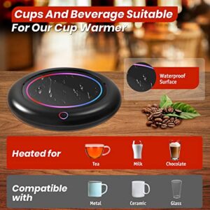 Mug Warmer Candle Warmer, Coffee Warmer for Desk Auto Shut Off with 3 Temperature Settings (149℉/131℉/113℉), Coffee Warmer Plate for Almost All Cups, Cup Warmer for Heating Coffee, Tea and Milk